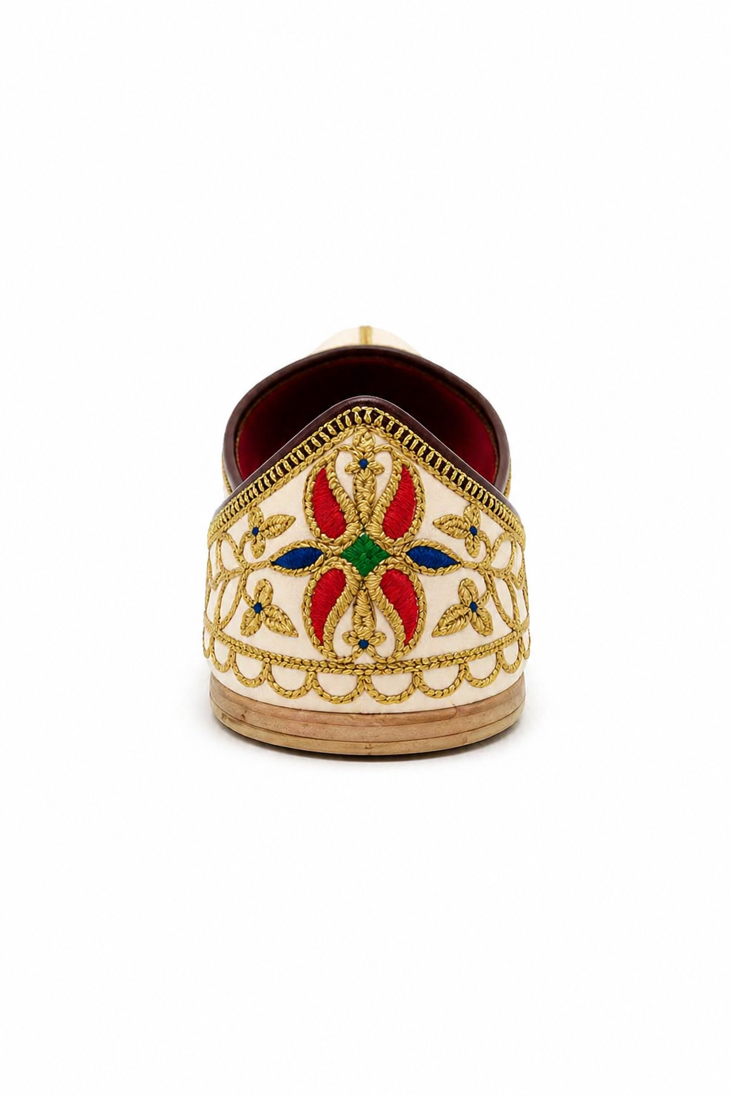 Handcrafted Embroidered Khussa – White Royal