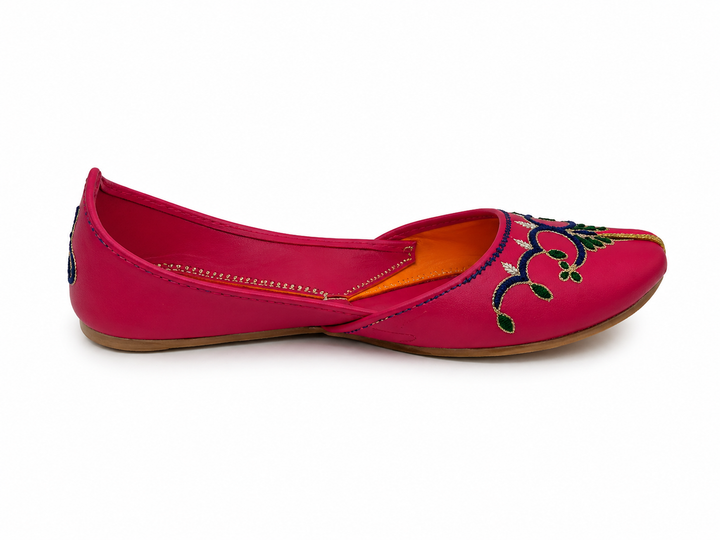 Hot Pink Navy Blue Vine Jutti – Ladies Premium Flat