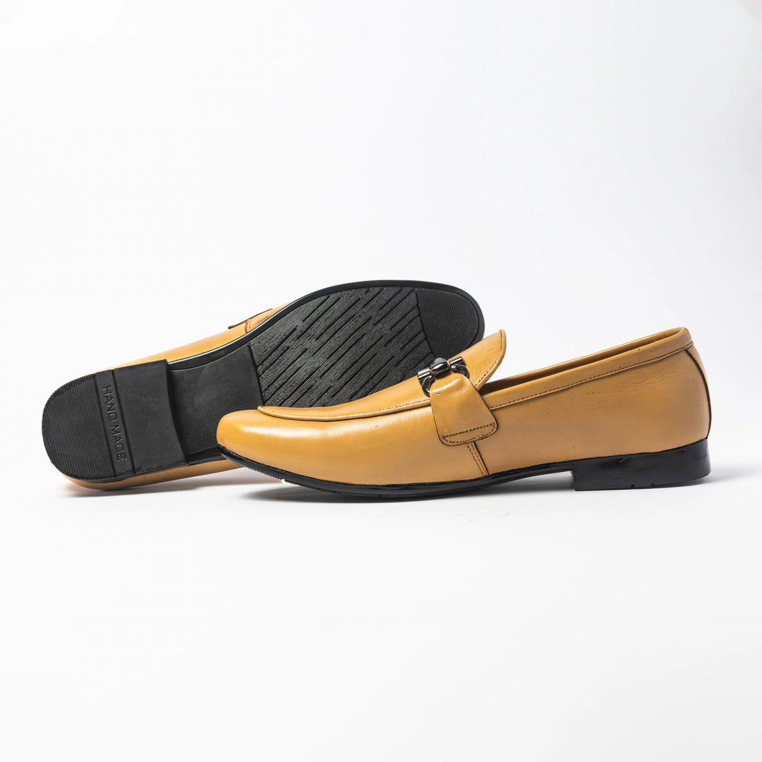 Men's Camel Leather Horsebit Loafers