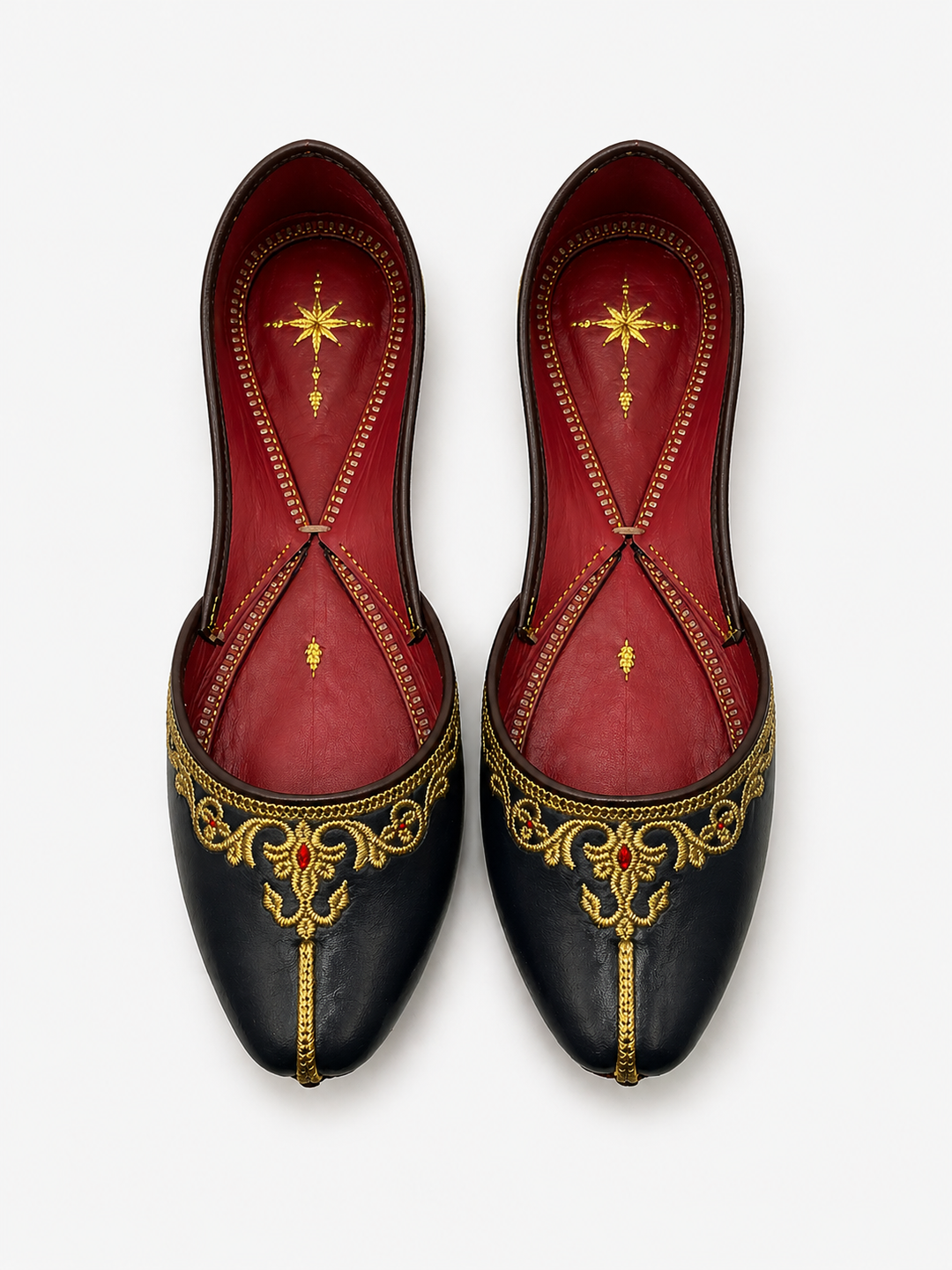 Black Gold Zardozi Khussa – Premium Handcrafted